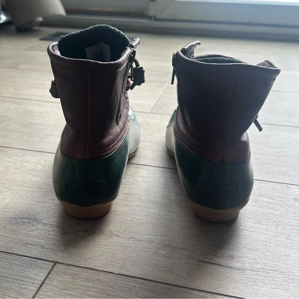 Sperry Top-Sider Waterproof Duck Boots Women’s 7 Brown Green‎ Lace Up